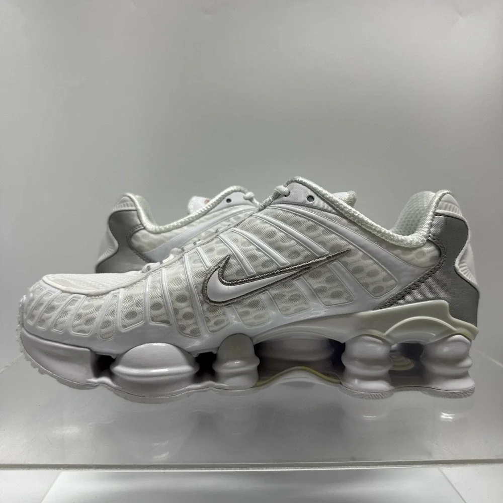 Brand New Nike Shox TL White Silver AV3595-100 Men's Size 8 / Women's Size 9.5